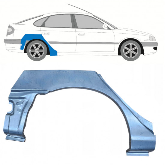 Aizmugurējā arka priekš Toyota Avensis 1997-2003 / Labā 7615