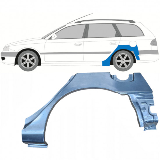 Aizmugurējā arka priekš Toyota Avensis 1997-2003 / Kreisā / COMBI 7614