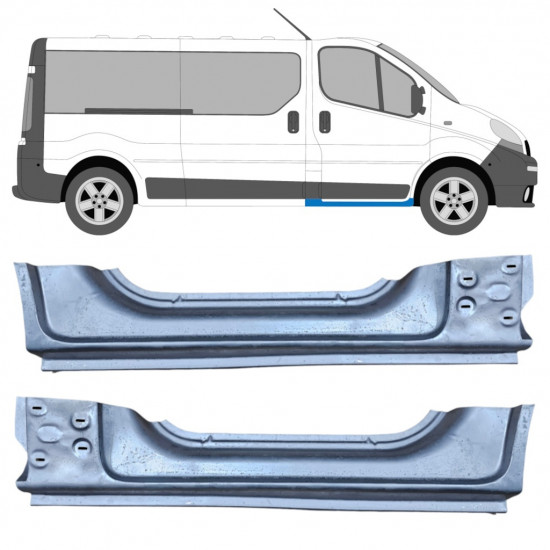 Slieksnis priekš Opel Vivaro / R Trafic 2001- / Kreisais+Labais / Komplekts 9654