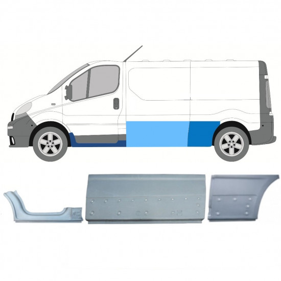 Remontdaļu komplekts priekš Renault Trafic Opel Vivaro 2001-2014 / LWB / Kreisā /  11107