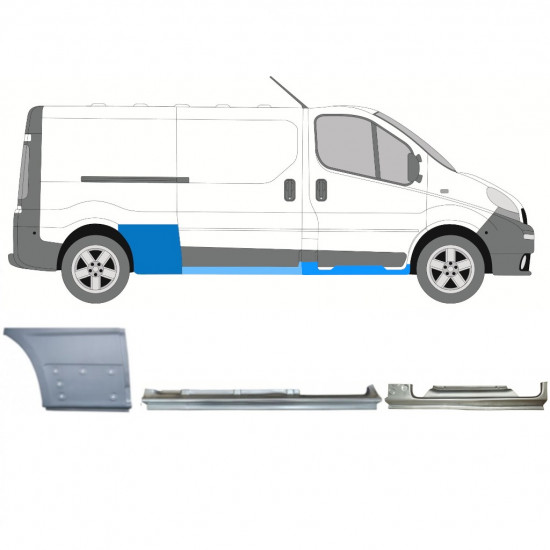 Remontdaļu komplekts priekš Renault Trafic Opel Vivaro 2001-2014 / LWB / Labā /  11104