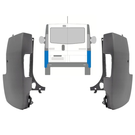 Aizmugurējā bufera stūris priekš Renault Trafic 2001-2014 / Kreisais+Labais / Komplekts 9944