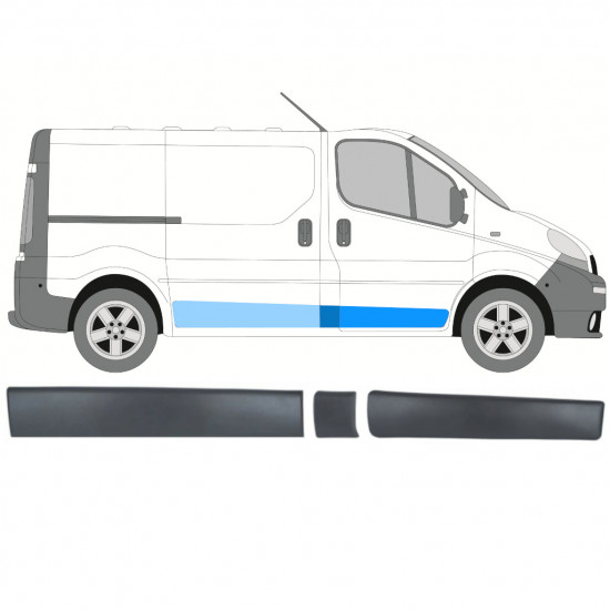 Sānu joslu komplekts priekš Renault Trafic Opel Vivaro Primastar 2001-2014 / SWB / Labā /  8569