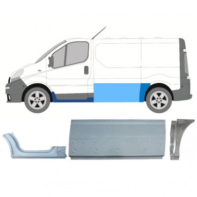 Remontdaļu komplekts priekš Renault Trafic Opel Vivaro 2001-2014 / SWB / Kreisā /  11232