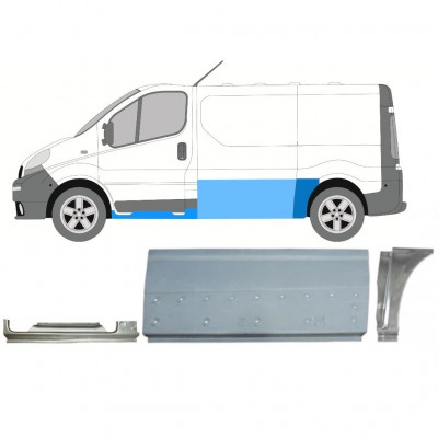 Remontdaļu komplekts priekš Renault Trafic Opel Vivaro 2001-2014 / SWB / Kreisā /  11229