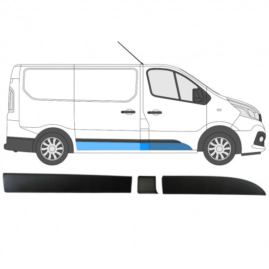 Sānu joslu komplekts priekš Renault Trafic Opel Vivaro Talento 2014- / SWB / Labā /  8567