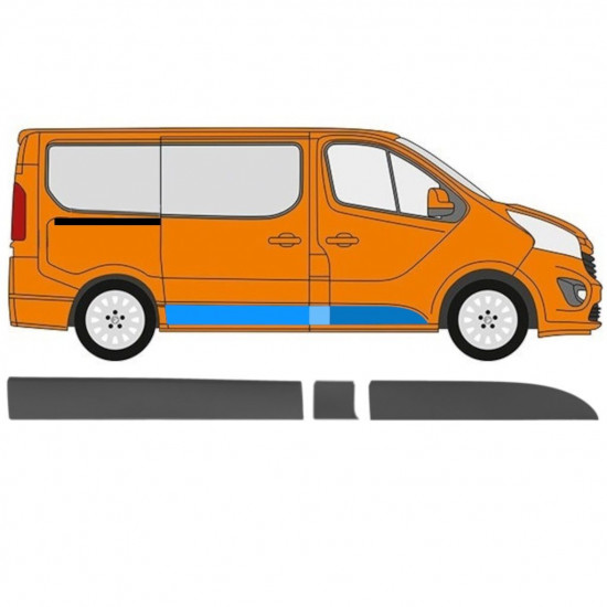 Sānu josla priekš Renault Trafic 2014- / SWB / Labā / Komplekts 11256