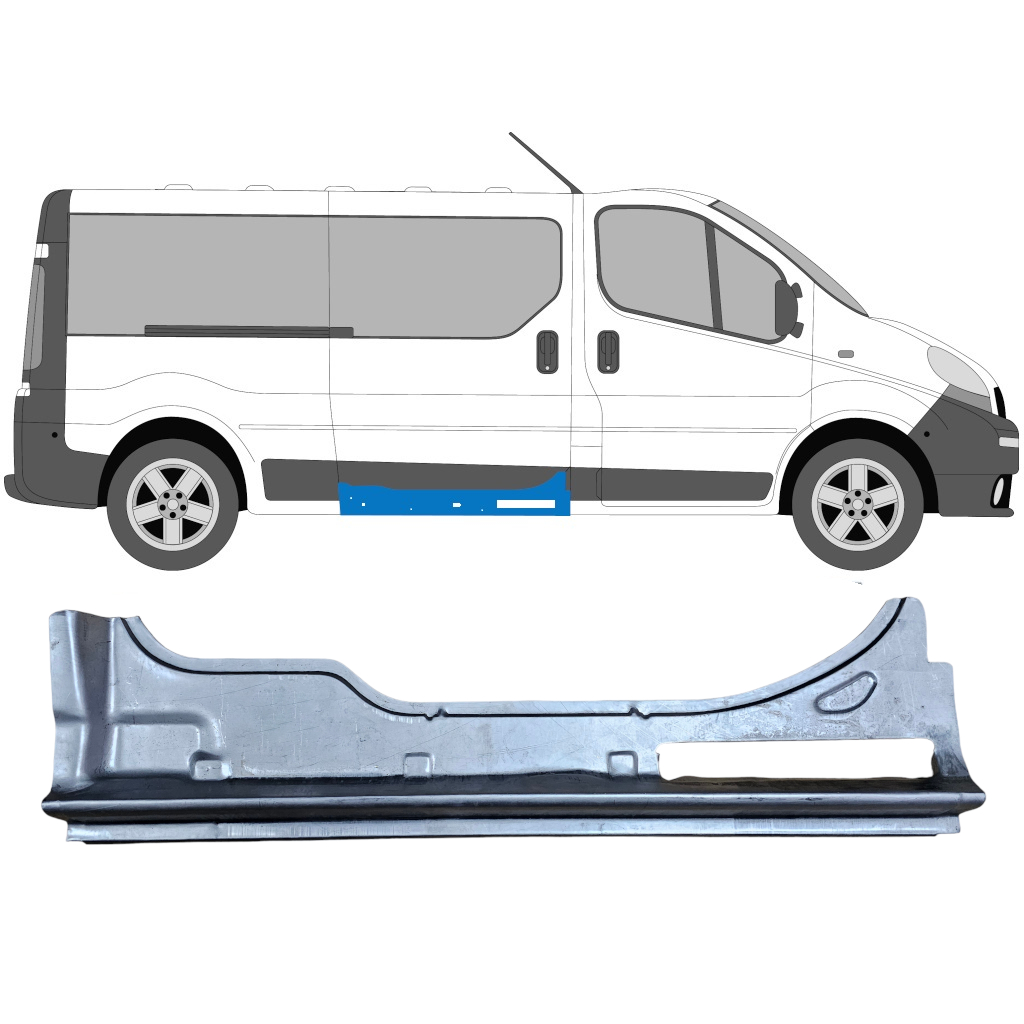 Bīdāmo Durvju Iekšējā Daļa Priekš Renault Trafic 2001-2014 / Labā 6930