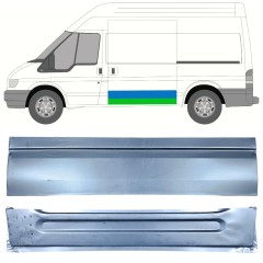 Bīdāmo durvju iekšējā un ārējā daļa priekš Ford Transit 2000-2013 / Kreisā / Komplekts 12667