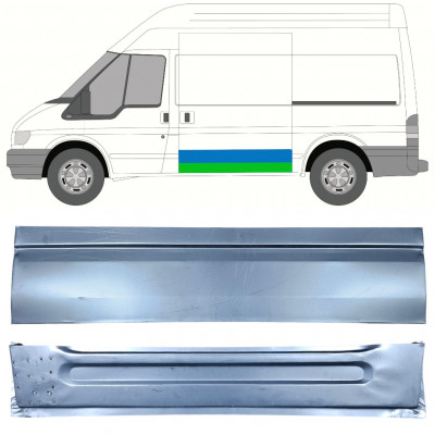 Bīdāmo durvju iekšējā un ārējā daļa priekš Ford Transit 2000-2013  / MWB / LWB / Kreisā /  12667