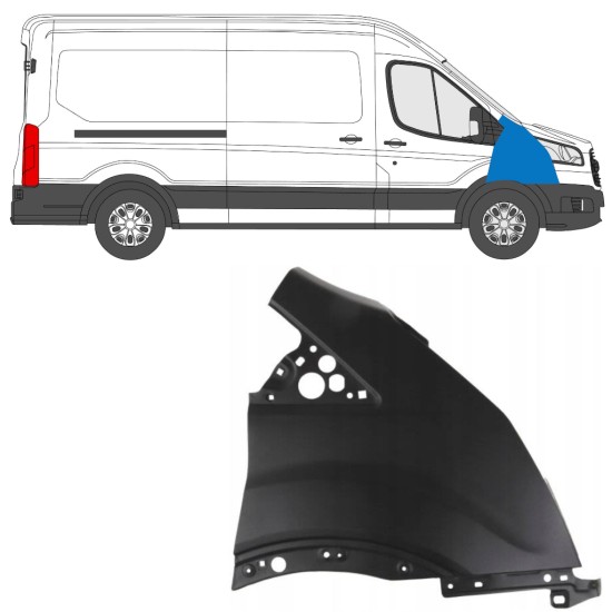 Priekšējais spārns priekš Ford Transit 2014- 2014-2019 / Labā 17092