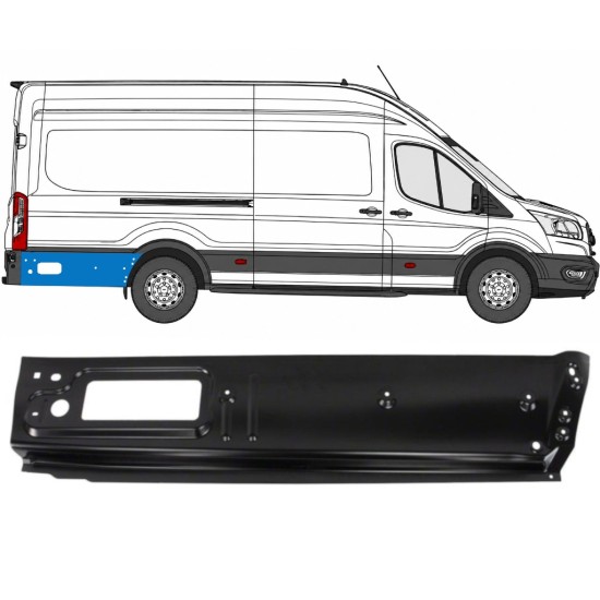 Aizmugurējā arka aizmugurējā daļa priekš Ford Transit 2014- 2014-2026 / Labā 17088