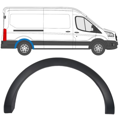 Aizmugurējā spārna sānu josla priekš Ford Transit 2014- / Labā 14668