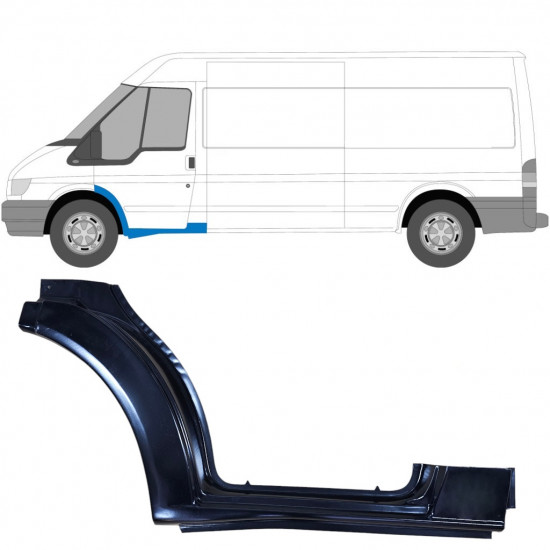 Priekšpuse durvju slieksnis  priekš Ford Transit 2000-2013 / Kreisā 7153