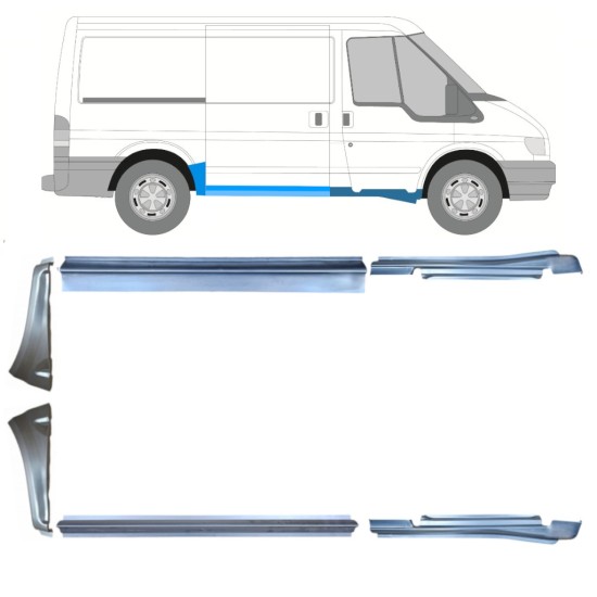 Remontdaļu komplekts priekš Ford Transit 2000-2013 / Kreisais+Labais / 15021