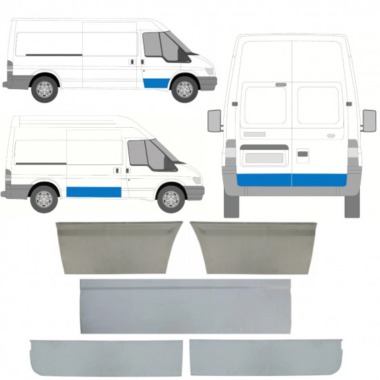 Durvju panelis priekš Ford Transit 2000-2013 / Komplekts 11387