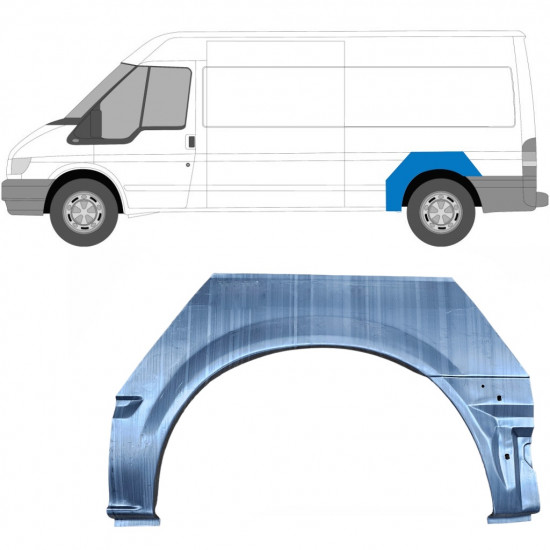 Aizmugurējā arka priekš Ford Transit 2000- / MWB / LWB / Kreisā 7159