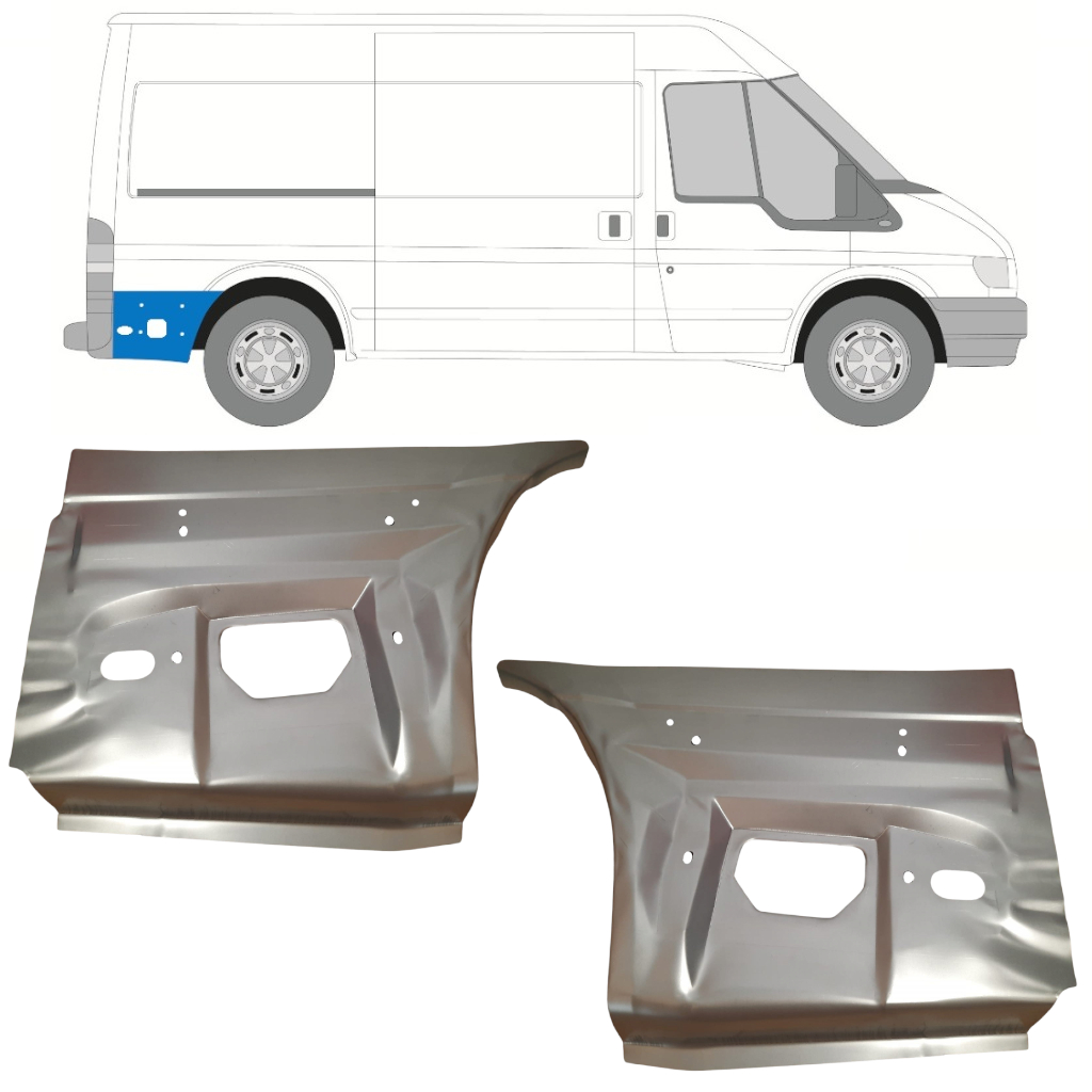 Aizmugurējā Arka Priekš Ford Transit 2000-2013 / Kreisais+Labais / Komplekts 11759