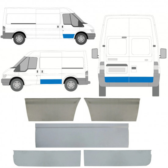 Durvju panelis priekš Ford Transit 2000-2013 / Komplekts 11390