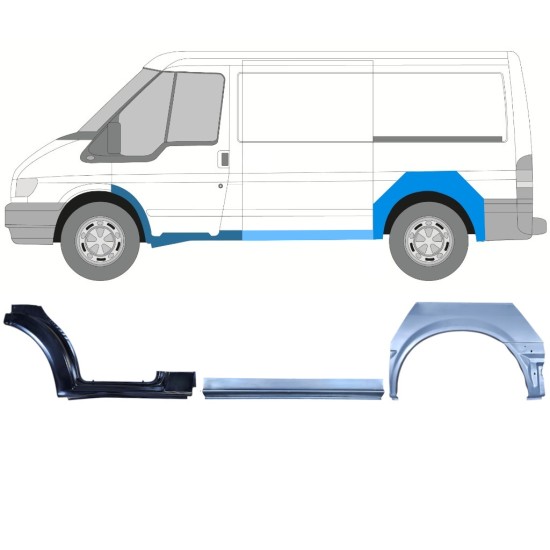 Remontdaļu komplekts priekš Ford Transit 2000-2013 / Kreisā / 15023 Remontdaļu komplekts priekš Ford Transit 2000-2013 / Kreisā / 15023