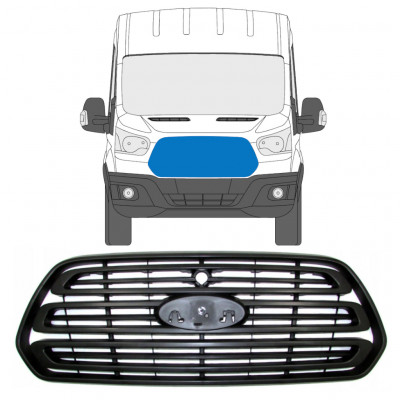 Melns režģis priekš Ford Transit 2014- 7535