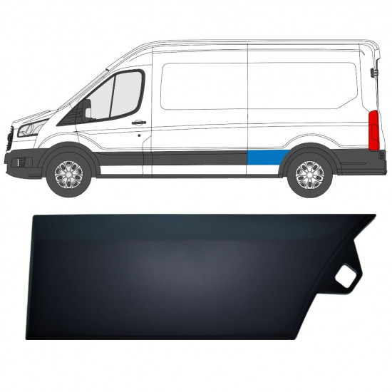 Aizmugurējā spārna sānu josla priekš Ford Transit 2014-  / LWB / Kreisā 11687