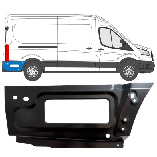 Aizmugurējā arka aizmugurējā daļa priekš Ford Transit 2014- / Labā 15348