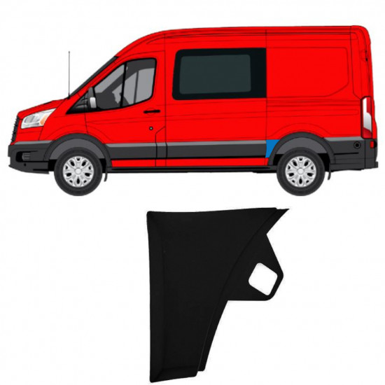 Aizmugurējā spārna sānu josla priekš Ford Transit 2014-  / SWB / Kreisā 11720