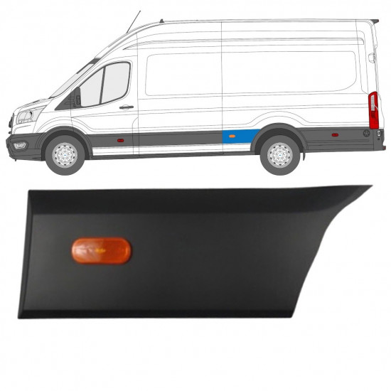 Aizmugurējā spārna sānu josla priekš Ford Transit 2014-  / LWB / Kreisā 11724