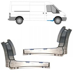 Iekšējais slieksnis priekš Ford Transit 2000-2013 / Kreisais+Labais / Komplekts 11909
