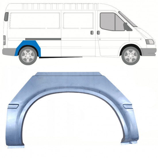 Aizmugurējā arka priekš Ford Transit 1991-2000 / LWB / Labā 8440