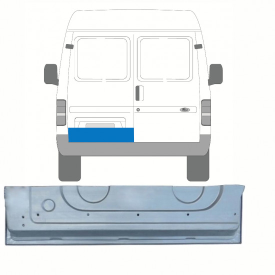 Aizmugurējo durvju panelis priekš Ford Transit 1985-2000 / Kreisā 8445