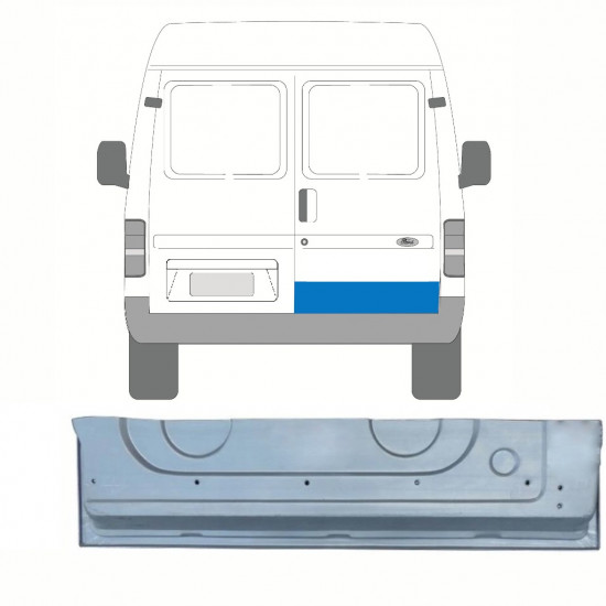 Aizmugurējo durvju panelis priekš Ford Transit 1985-2000 / Labā 8444