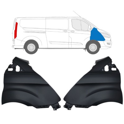 Priekšējais spārns priekš Ford Transit Custom 2013-2017 / Kreisais+Labais / Komplekts 17097