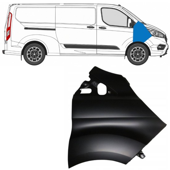 Priekšējais spārns priekš Ford Transit Custom 2017-2021 / Labā 17098