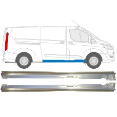 Bīdāmo durvju slieksnis priekš Ford Transit Custom 2013-2023 / Kreisais+Labais / Komplekts 14646