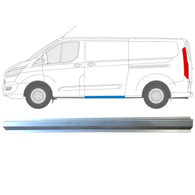 Bīdāmo durvju slieksnis priekš Ford Transit Custom 2013-2023 / Kreisā 16897