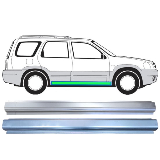 Slieksnis + iekšējais slieksnis priekš Mazda Tribute 2001-2008 / Kreisais = Labais (simetrisks) 15598