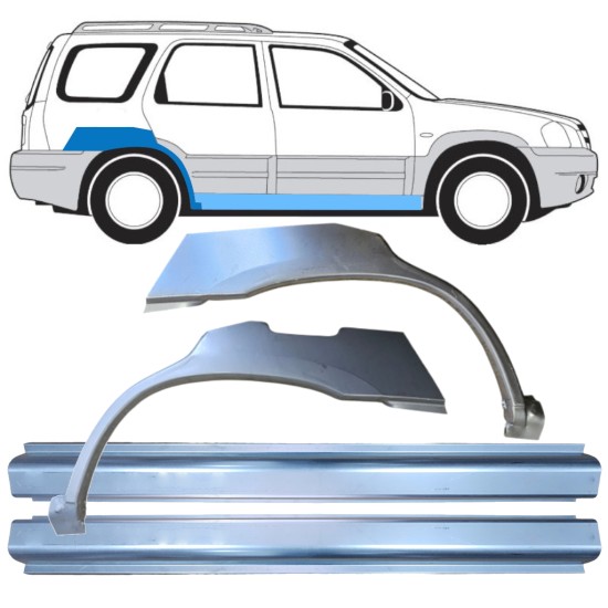 Remontdaļu komplekts priekš Mazda Tribute 2001-2008 / Kreisais+Labais / 15853