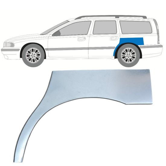 Aizmugurējā arka priekš Volvo S70 V70 2000-2007 / Kreisā 17212