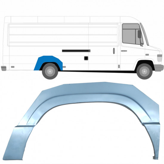 Aizmugurējā arka priekš Mercedes Vario 1996- / Labā /  5596