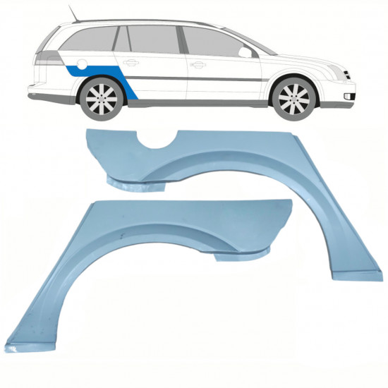 Aizmugurējā arka priekš Opel Vectra 2002-2009 / Kreisais+Labais / Komplekts 10575