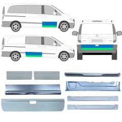 Durvju panelis priekš Mercedes Vito W639 2003-2014 / Kreisais+Labais / Komplekts 12629