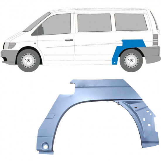 Aizmugurējā arka priekš Mercedes Vito 1996-2003 / Kreisā 6799