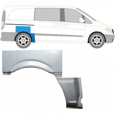 Aizmugurējā arka priekš Mercedes Vito 2003-2010 / SWB / Labā / Komplekts 9277