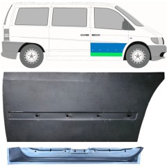 Priekšpuse durvju iekšējais un ārējais panelis priekš Mercedes Vito I W638 1996-2003 / Labā / Komplekts 12014