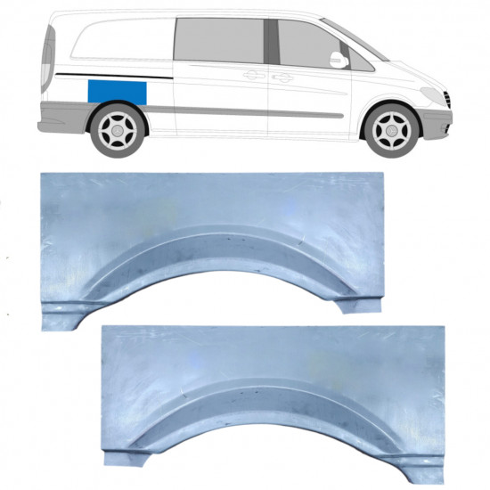 Aizmugurējā arka priekš Mercedes Vito 2003-2010 / Kreisais+Labais / Komplekts 9180