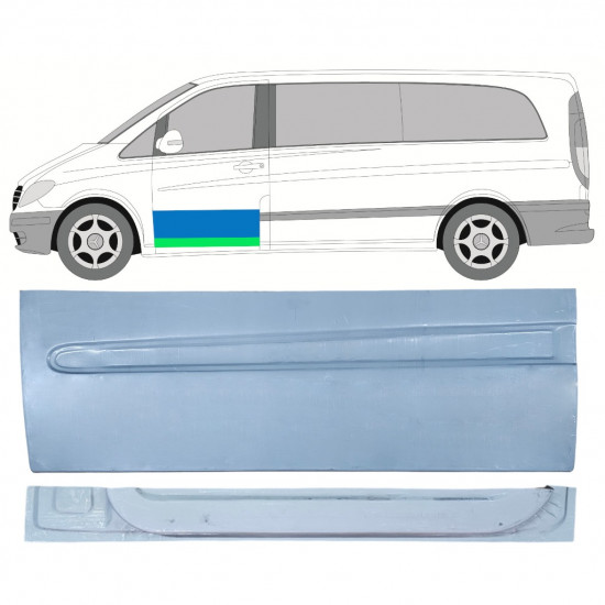 Priekšpuse durvju iekšējais un ārējais panelis priekš Mercedes Vito 2003-2014 / Kreisā / Komplekts 12646