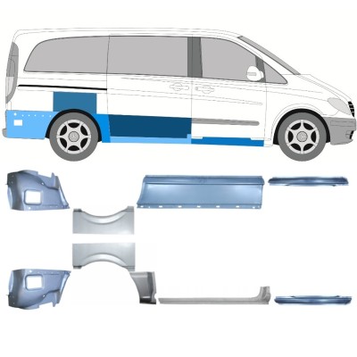 Remontdaļu komplekts priekš Mercedes Vito W639 2003-2014 / Kreisais+Labais / 14788