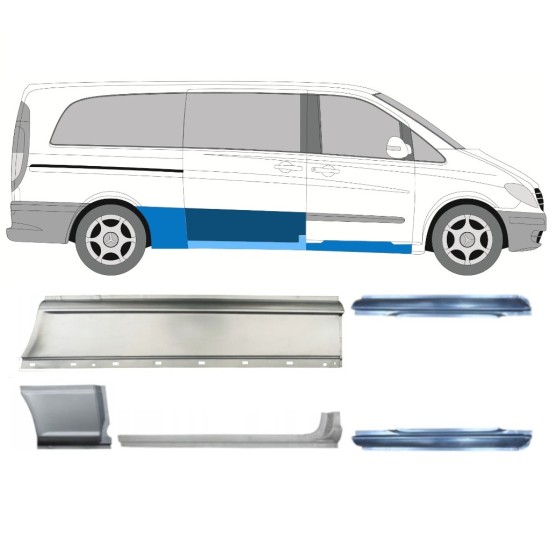 Remontdaļu komplekts priekš Mercedes Vito W639 2003-2014 / Kreisais+Labais / 14786